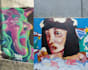 draw real graffiti character in the village