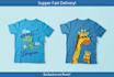 create baby kids cartoon animal graphic t shirt print design