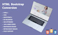 convert psd to html, xd to html, figma to html, sketch to html template design