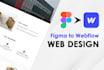 design and develop a custom webflow website design with cms and animations