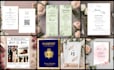design beautiful wedding invitations, save the date, welcome signs, rsvp, menu