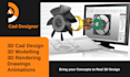 do 3d cad design product design and 3d rendering
