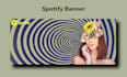 make unique spotify banner with collage art style
