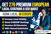 build top european local SEO citations for your business