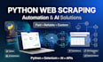 do python web scraping, automation and ai solutions