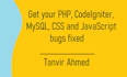 fix bugs PHP, codeigniter, bootstrap, CSS