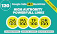 build 85 unique domain SEO authority backlinks