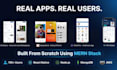 develop mobile app using react native expo nodejs mongodb mern stack