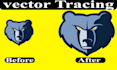 vector trace, redraw modify, redo,bitmap,logo designing quickly