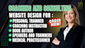 build life coaching, author, consulting, therapy, counseling website for trainer