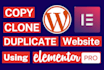 design, redesign, copy clone website using wordpress and elementor pro