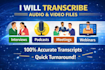 transcribe audio to text fast with accurate audio transcription