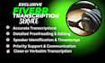 transcribe audio to text and deliver flawless transcription