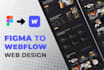 develop a responsive and dynamic webflow website from figma design
