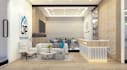 design office, meeting room, cafe or restaurant, interior
