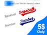 text logo varsity letters font patch mockups mono design