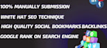 do manually 350 social bookmarking backlinks for local business