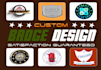 design a storytelling vintage badge logo for your brand