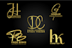 design initial cursive signature script typography logo