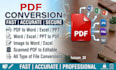 type or convert pdf to word, pdf to excel, images to word or excel