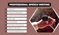 write motivational, persuasive, professional  and perfect speech on any topic