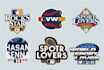 make custom nba, mlb parody logo tags , world series, all star game, embroidery