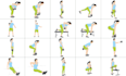 create workout, exercise, yoga fitness pose illustration