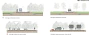 do illustrative section elevation for architectural and landscape visualization
