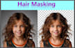 do any photoshop hair masking or image masking
