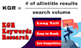 do kgr keyword research on niche amazon affiliate websites