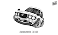 make chibi cartoon car illustration in perspective view