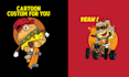 draw a cartoon illustration