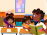 create full color hand drawn children book illustrations