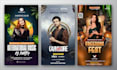 design party, event, concert flyers