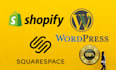 design wordpress, shopify and squarespace business website