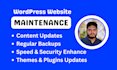 provide wordpress website maintenance, updates and wordpress help