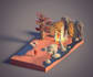 design low poly model in blender