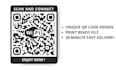 make custom and unique qr code design with your logo in a template