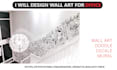do design wall art, mural, doodle, decal in 24 hours