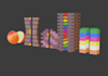 create 3d low poly model, asset, and props