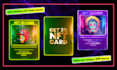 create 3d parallax, crypto nft trading card  animation