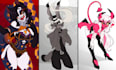 draw art commissions of anime, cartoon, and furry characters
