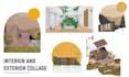 do digital architectural illustration using collage style