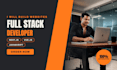 build website development as full stack developer, front end developer