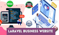 create a wordpress business website using the PHP laravel application