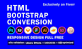 convert figma to html, xd to html, psd to HTML responsive bootstrap tailwind CSS