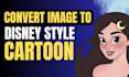 turn your portrait into a disney style cartoon illustration