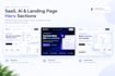 design a saas website or landing page hero section in figma
