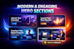 design a premium hero section for your saas website or landing page