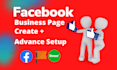 create facebook business page and advance page setup